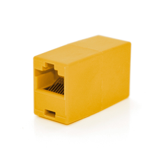 З'єднувач RJ45 8P8C мама/мама RJ45 для з'єднання кабелю, помаранчевий, Q100 Изображение