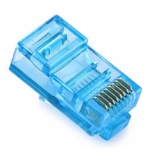 Конектор Ritar RJ-45 8P8C UTP Cat-5 (100 шт / уп.) Q100 Blue в тубі Изображение