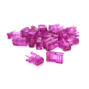 Конектор Ritar RJ-45 8P8C UTP Cat-5 (100 шт / уп.) Q100 Violet Зображення