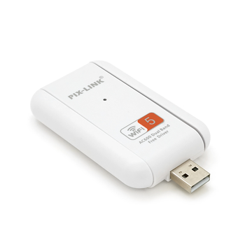 Бездротовий мережевий адаптер Wi-Fi-USB Merlion LV-UAC03D,RTL8811CU, з 2-ма антенами 10см,802.11bgn ,600MB,2.4 GHz,Blister Изображение