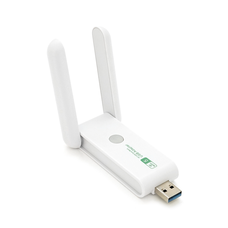 Бездротовий мережевий адаптер Wi-Fi-USB3.0 Merlion LV-UAC15,RTL8812BU, з 2-ма антенами 10см,802.11bgn, 1200MB,2.4 GHz,Blister Изображение