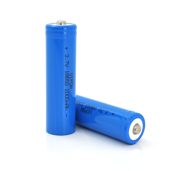 Акумулятор 18650 Li-Ion Vipow ICR18650 TipTop, 2000mAh, 3.7V, Blue Q50/500 Зображення