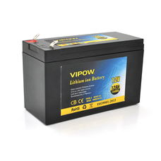 Акумуляторна батарея літієва Vipow 12 V 12Ah з елементами Li-ion 18650 з вбудованою ВМS платою, (3S6P) (151х65х94(100))мм, Q20 Изображение