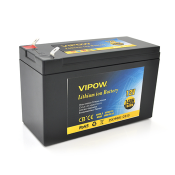 Акумуляторна батарея літієва Vipow 12 V 14Ah з елементами Li-ion 18650 з вбудованою ВМS платою, (3S7P) (151х65х94(100))мм, Q20 Зображення