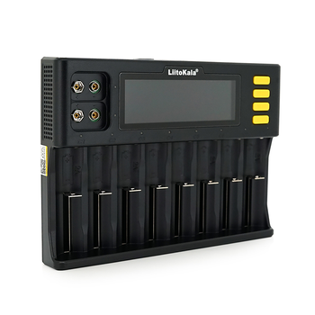 ЗУ універсальне Liitokala Lii-S8, АЗУ+СЗУ, 8 каналів, LCD дисплей, підтримує Li-ion, Ni-MH та Ni-Cd AA (R6), ААA (R03), AAAA, С (R14) Зображення
