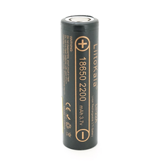 Акумулятор 18650 Li-Ion LiitoKala Lii-22A, 2200mah (2100-2300mah), 3.7V (2.75-4.2V), Black, PVC BOX Q2,  цена за 1 шт Зображення