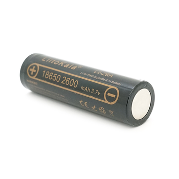 Акумулятор 18650 Li-Ion LiitoKala Lii-26A, 2600mah (2450-2650mah), 3.7V (2.75-4.2V), Black, PVC BOX Q2,  цiна за 1 шт Изображение