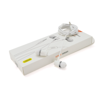 Навушники провідні iKAKU KSC-205 XINYU з мікрофоном, White, Bох Изображение