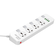 Мережевий фільтр LDNIO SC4408, 4 Розетки + 4 USB, 2 м, перетин 3х0,75мм, White, Box Зображення