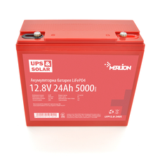 Літій-залізо-фосфатний акумулятор Merlion LiFePO4 12.8V 24AH (4S4P/BMS-30A), (179x75x167) for UPS, до 5000 циклів, Q6 Изображение
