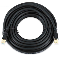 Патч-корд литий VEGGIEG, CCA, SSTP, RJ45, Cat.8, 10m, чорний Зображення