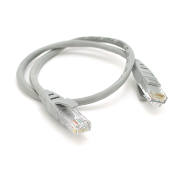 Патч-корд литий VEGGIEG, CCA, UTP, RJ45, Cat.5e, 0,5m, сірий Зображення