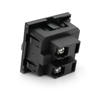 Розетка врізна з заземленням E-08, Input: AC 100-250V 16A, Black Изображение