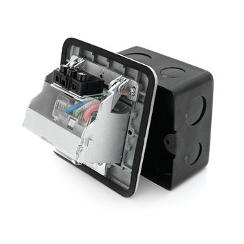 Розетка універсальна + 1 Shuko + 1RJ-45 висувна із заземленням J02L, Input: AC 100-250V 13A, White Зображення