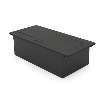Розетка для підлоги висувна із заземленням J29L, дві розетки + 2 * USB, Input: AC 100-250V 16A, Black Зображення