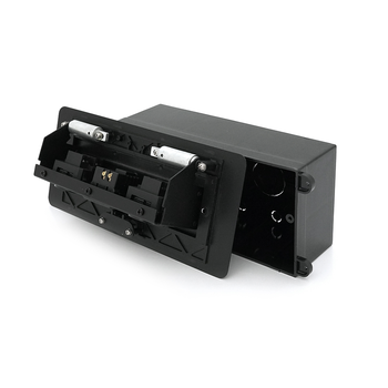 Розетка для підлоги висувна із заземленням J29L, дві розетки + 2 * USB, Input: AC 100-250V 16A, Black Зображення