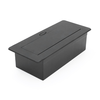 Розетка для підлоги висувна із заземленням J29L, дві розетки + 2 * USB + 2* RJ45, Input: AC 100-250V 16A, Black Зображення