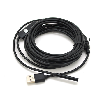 Універсальний ендоскоп 3в1 (USB/MicroUSB/Type-C) для смартфона/ПК, камера 5.5мм, м'який кабель 5м, з LED-підсвічуванням, IP67 Зображення