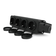 Колодка PiPo PP / SP-4/44 / 16B, 16А, 220-240В, IP44, з заглушкою, із заземленням 4 гнізда, каучук, чорний, Q10 Зображення