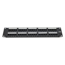Патч-панель телефонна 50 портів UTP DUAL кат 3 19" не екранована, Black Изображение