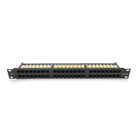 Патч-панель Ritar 48 портiв UTP DUAL кат 5Е 19 "1U НЕ екранована чорна Q10 Изображение