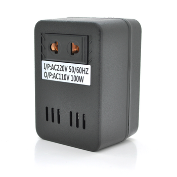 Трансформатор знижуючої напруги 100w Input 220 V/Output 110v, + універсальна розетка Изображение