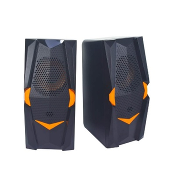 Колонки 2.0 Hotmai HT-414 USB + 3.5mm, 2x2.5W, 20Hz- 18KHz, з регулятором гучності, Black, BOX, Q24 Зображення