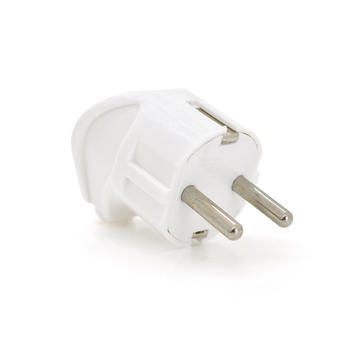 Вилка з заземленням кутова, 16A 250V, A713, White Изображение