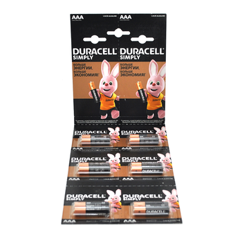 Батарейка лужна DURACELL LR03 (ААА) MN2400, 12шт в блістері, ціна за блістер Зображення