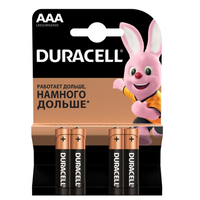 Батарейка лужна DURACELL LR03 (ААА) MN2400, 4шт у блістері, ціна за блістер Зображення