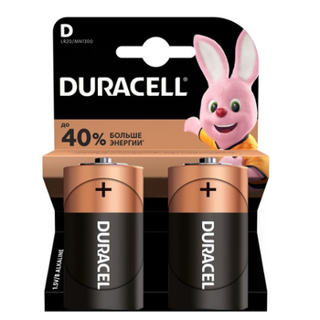Батарейка лужна DURACELL D/LR20/MN1300 KPN, 2шт у блістері, ціна за блістер Изображение