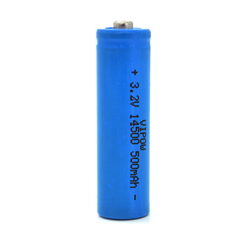 Акумулятор 14500 Lifepo4 Vipow IFR14500 TipTop, 500mAh, 3.2V, Blue Q50/500 Зображення