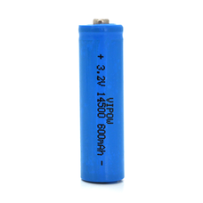 Літій-залізо-фосфатний акумулятор 14500 Lifepo4 Vipow IFR14500 TipTop, 600mAh, 3.2V, Blue Q50/500 Изображение