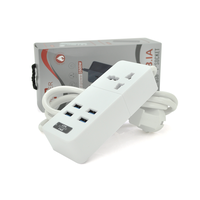 Мережевий фільтр ТВ-Т06, 1 розетка + 4 USB, 2 м, перетин 3х0,75мм, 2500W, White, Box Изображение