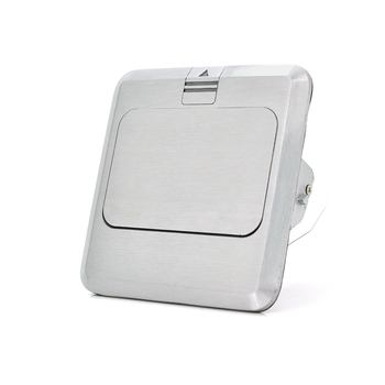 Розетка універсальна + 1 Shuko + 1RJ-45 висувна із заземленням J02L, Input: AC 100-250V 13A, Silver Зображення