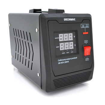 Стабілізатор напруги релейний Green Wave Mauser 2000VA (1400Вт), 1xShuko, DC140-260V, AC220±8%, BOX, Q4 Зображення