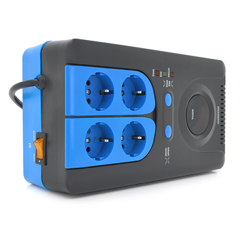 Стабілізатор напруги релейний Green Wave Winchester 1000VA (700Вт), 4xShuko, DC140-260V, AC220±8%, BOX, Q4 Изображение