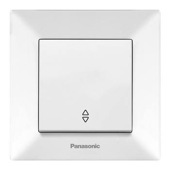 Вимикач Panasonic Arkedia Slim одноклавішний прохідний, білий Зображення