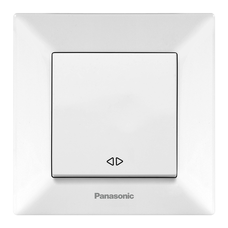 Вимикач Panasonic Arkedia Slim одноклавішний перехресний білий Изображение