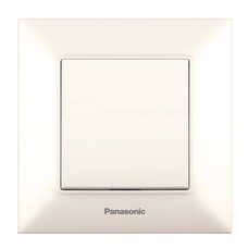 Вимикач Panasonic Arkedia Slim одноклавішний,швидкий монтаж,кремовий Зображення