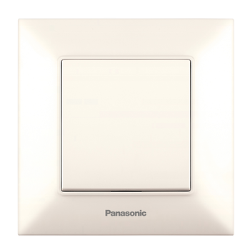 Вимикач Panasonic Arkedia Slim одноклавішний,швидкий монтаж,кремовий Зображення