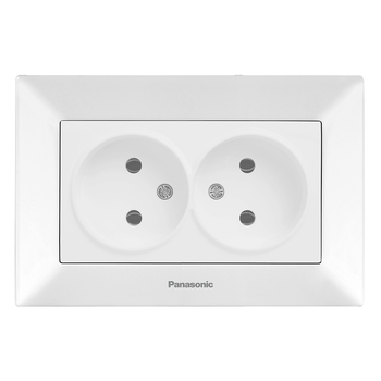 Розетка Panasonic Arkedia Slim подвійна, біла Зображення