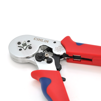 Крімпер CINLINELE HCS8 10SA для обтиску кабельного накінечника, red + набір кабельних наконечників (VE0508, VE7508, VE1008, VE1508, VE2508, VE4009,VE6102) Изображение