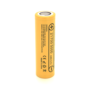 Акумулятор 21700 Li-Ion LiitoKala Lii-50E, 5000mAh (4700-5100mAh, 15A, 3.7V (2.5-4.2V), Yellow, PVC BOX Изображение