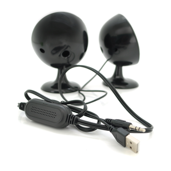 Колонки 2.0 Kisonli S-888 для ПК и ноутбука, USB + 3.5mm, 2x3W, 20Hz- 20KHz, Black, BOX, Q60 Изображение