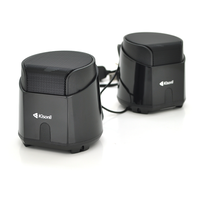 Колонки 2.0 Kisonli K500, для ПК і ноутбука, USB + 3.5mm, 2x3.5W, 20Hz- 20KHz, Black, BOX, Q50 Зображення