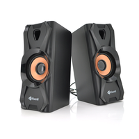 Колонки 2.0 Kisonli U-9003, для ПК і ноутбука, USB + 3.5mm, 2x3W, 20Hz- 20KHz, Black, BOX, Q40 Зображення
