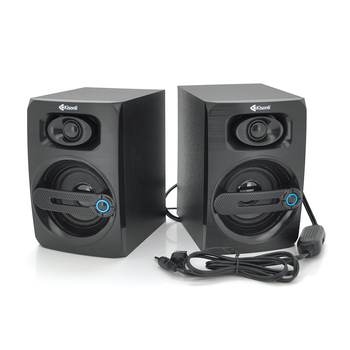 Колонки 2.0 Kisonli T-010 для ПК і ноутбука, USB + 3.5mm, 2x3W, 20Hz- 20KHz, Black, BOX, Q30 Зображення
