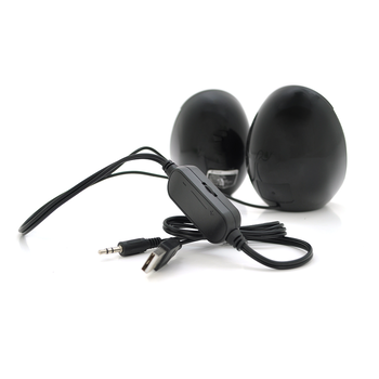 Колонки 2.0 Kisonli L-7070 для ПК і ноутбука, USB + 3.5mm, 2x3W, 20Hz- 20KHz, Black, BOX, Q50 Изображение