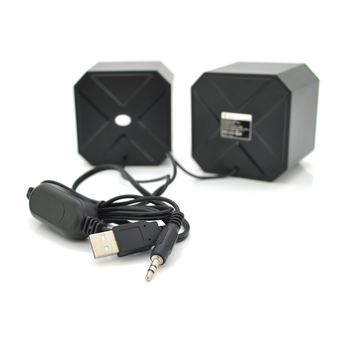 Колонки 2.0 Kisonli L-5050 для ПК і ноутбука, USB + 3.5mm, 2x3W, 20Hz- 20KHz, з підсвічуванням, Black, BOX, Q50 Зображення